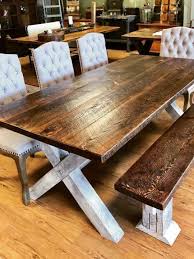 A few easy tweaks can lend the warmth and homespun charm of the classic look. Farm Style Table 8 X 3 Farmhouse Dining Room Table Rustic Kitchen Tables Farmhouse Dining Table