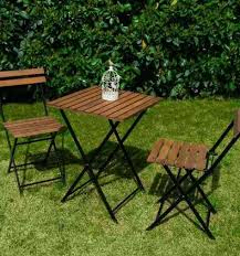Wooden Foldable Table Chair Set For Garden For Outdoor Balcony Table Outdoor Furniture Sets Foldable Table Inside Decor