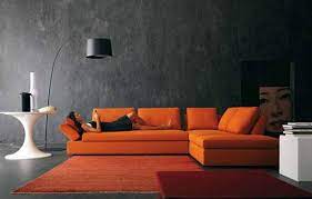 Minimal Orange Red Gray Wohnzimmer Design Wohnzimmer Ideen Modern Wohnzimmerdesign