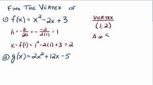 How do you find the axis of symmetry for a quadratic equation? The Vertex Formula Youtube