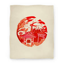 Japan S Mount Fuji And Shinto Shrines Inside The Rising Sun Blankets Lookhuman Mount Fuji Japanese Shrine Shinto