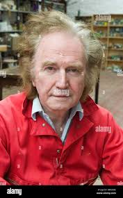 Ivor Davies Welsh artist pictured at his studio in Penarth Vale of  Glamorgan South Wales UK Stock Photo