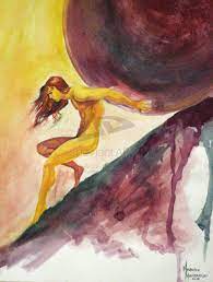 December 2013 Josh Mitteldorf Sisyphus Tattoo Art Colorful Art