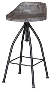 Check spelling or type a new query. Midcentury Industrial Wood Iron Bar Stool Swivel Counter Metal Minimalist Rustic Industrial Bar Stools And Counter Stools By My Swanky Home Houzz