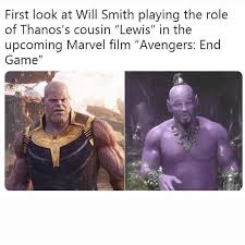 Thanks for watching, liking, and commenting! Aladdin Will Smith S Genie Vs Thanos Meme Ahseeit