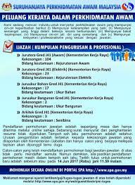 Saturday, 19 june 2021 kerajaan sarawak suruhanjaya perkhidmatan awam malaysia (spa) edit. Jawatan Kosong Jurutera J41 Di Kementerian Kerja Raya Kkr Seluruh Negara Jobcari Com Jawatan Kosong Terkini