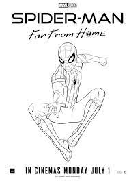 Вдали от дома (2019) (#1). Coloring Pages Spider Man Far From Home Coloring Pages For Kids