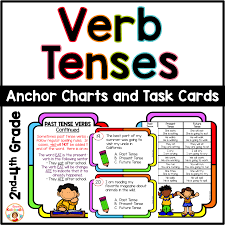 Verb Tenses Task Cards And Anchor Charts