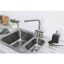 Kitchen sink and tap bundles from top brands including reginox, cda, franke & many more. Bristan Index Kitchen Sink Reversible Drainer Stainless Steel 1 5 Bowl 970 X 500mm Sinks Screwfix Com
