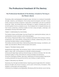 The Professional Handbook Of The Donkey (2024)