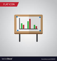 Isolated Chart Flat Icon Whiteboard