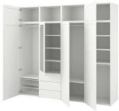 سعر ومواصفات Platsa دولاب ملابس 7 أبواب 3 أدراج أبيض Sannidal Ridabu 240x57x221 سم من Ikea فى السعودية ياقوطة