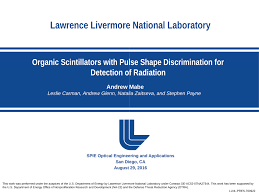 We use science and technology to provide transformational. Pdf Organic Scintillators With Pulse Shape Discrimination For Detection Of Radiation Conference Presentation