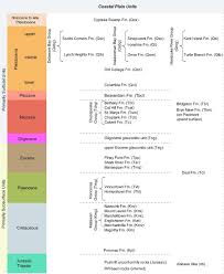 coastal plain rock units stratigraphic chart the