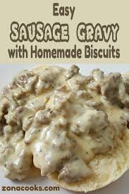 Biscuits And Gravy Without Sausage Easy Sausage Gravy And Homemade Biscuits Recipe For Two Has Southern Style Sausage Gravy And Flaky Ho In 2020 Homemade Biscuits Recipe Sausage Gravy Easy Sausage Gravy