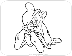 About seven dwarfs in snow white coloring pages series: Snow White And The Seven Dwarfs Coloring Pages 5 Disneyclips Com