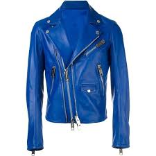 Les Hommes Perfecto Biker Jacket 2 570 Liked On Polyvore Featuring Men S Fashio Blue Leather Jacket Mens Blue Leather Jacket High Quality Leather Jacket