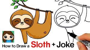 For a more realistic tutorial, check out this video: How To Draw A Cute Sloth Joke Fail Youtube