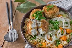 Salade Au Quinoa Boulgour Patates Douces Fenouil Chevre Pane Recette Salade De Quinoa Chevre Pane Boulgour