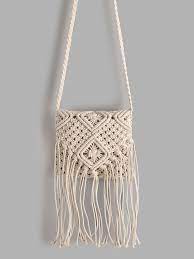 Online Shopping Fur White Tassel Detail Straw Crossbody Bag Aus Einer Canta Orme Cantalar Canta Modelleri