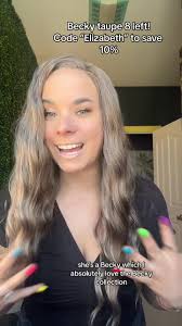 I feel everyone needs a becky in their collection! 8 left of becky taupe  standard size 💜 code “elizabeth”. 🔗 in profile. #wigs #wigtok  #taupeblonde #curlyhair #wigshop