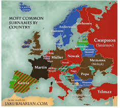 Most Common Surnames in Europe : rMapPorn