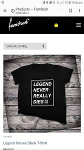 Fambruh Merch T Shirt Released Check Out In Fambruh In Legend Never Really Dies T Shirts For Women Mens Tshirts T Shirt