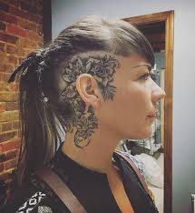 Photo By Missamyday On Instagram Headtattoo Notscared Flowertattoo Myrev Face Tattoos Hairline Tattoos Scalp Tattoo