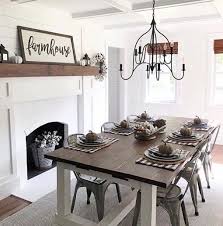 33 dining room decorating ideas you have to try 33 photos. Buffalo Check Decor Ideas For Christmas Fall And Year Round Decorating Dining Room Fireplace Farmhouse Style Dining Room Farmhouse Dining Rooms Decor