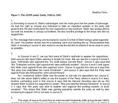 Ib Paper 1 Ussr Under Stalin 1924 1941 Analysis Of Sources International Baccalaureate History Marked By Teachers Com