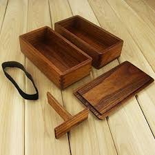 Robot Check Bento Box Wooden Food Lunch Box