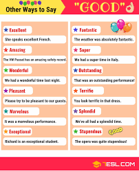 Another Word For Good List Of 190 Good Synonyms In English English Vocabulary Words Learn English Words English Phrases