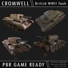 Cromwell Pbr Unity Game Ready Tank Model 3d Model In 2020 Cromwell Tank 3d Model Pbr