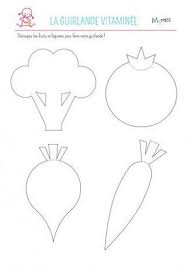 Guirlande De Fruits Et Legumes En Papier Activite Manuelle Fruits Et Legumes Fruits Et Legumes Coloriage Fruits