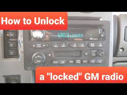 Jun 09, 2009 · remove the radio and take it to your nerest gm parts counter at any gm dealership and they can make a short phone call and get you the one time unlock code and then you can disable the theft lock or just enable it with a password xxxxx you know. How You Can Retrieve A Lock Code From Your Rds Radio Hardware Rdtk Net