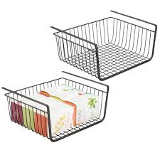 Maybe you would like to learn more about one of these? Mdesign Set Of 2 Under Shelf Basket Large Wire Basket Shelves For Kitchen Storage Hanging Storage Basket Ideal For Pantries And Cupboards Black Buy Online In Angola At Angola Desertcart Com Productid 75526462