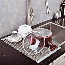 Top Home Solutions Sur L Evier De Cuisine Egouttoir A Vaisselle Egouttoir Pliable Rouleau Jusqu En Acier Inoxy Evier Cuisine Cuisine Minuscule Plats De Cuisine