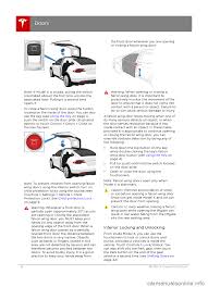 The motor reverses direction so that when you press the switch to unlock the doors, the lock moves in one direction. Tesla Model X 2016 Owner S Manual 179 Pages
