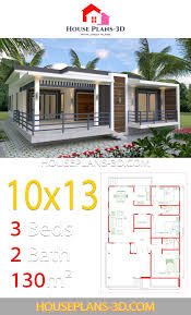 House Design 10x13 With 3 Bedrooms Terrace Roof House Plans 3d In 2020 House Plans House Design Pictures House Plans Mansion