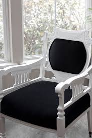 Antique Black Velvet Chair Modern Victorian Eastlake Chair Black And White Whimsical R White Upholstered Chair Lounge Chairs Living Room Black Velvet Chair