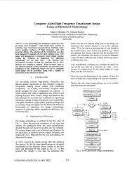 pdf computer aided high frequency transformer design using