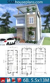 This simple house plan can work as a new guest abode, or you can choose to use it as a temporary vacation dwelling. House Plans 5 5x13 With 6 Bedrooms House Plans Free Downloads House Construction Plan Narrow House Plans Modern House Plans