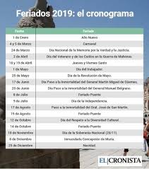 Pin En Feriado 2019