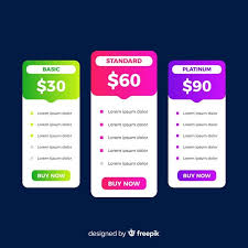 Flat Price List Collection Price List Template Vector Free Website Banner