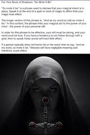 Why Witches Say So Mote It Be Pagan Witch Wiccan Witch Book Of Shadows