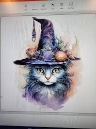 Halloween Kitty Wreath Sign