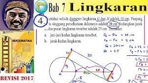 Diketahui selisih diameter lingkaran g dan h adalah 10 cm. Lingkaran Matematika Kelas 8 Bse K13 Rev 2017 Lat 7 5 Esai No 4 Menentukan Jar Jari Dan Jarak Youtube