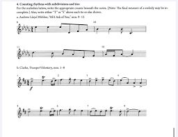 The slur is used in so many different ways that it is impossible to give a general definition. Solved Counting Rhythms With Subdivisions And Ties For The Melodies Below Write The Appropriate Counts Beneath The Notes Note The Final Measur Course Hero