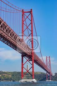 April) ist ein 3,2 kilometer langer brückenzug in portugal mit einer 2278 meter langen hängebrücke über den te. 25 De Abril Brucke Lissabon Fototapete Fototapeten Tour Tourismus Europa Lisboa Myloview De