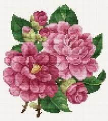 Cross stitch pattern detail information: Ellen Maurer Stroh Pink Peonies Cross Stitch Pattern Cross Stitch Flowers Cross Stitch Rose Floral Cross Stitch